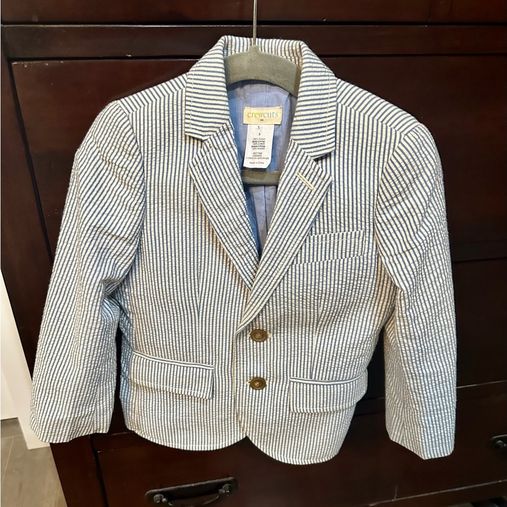 Crewcuts Seersucker Blazer - 3T (Perfect for Easter)